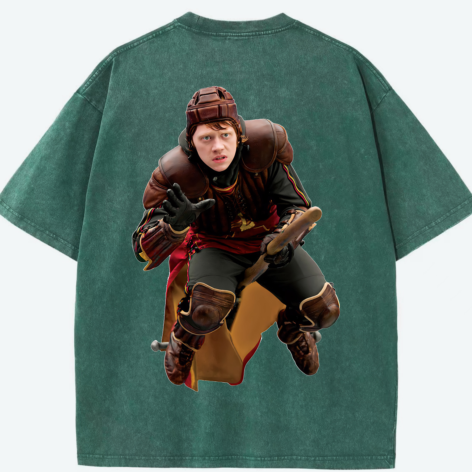 （画像用） Harry Potter ハリー・ポッターシリーズ 綿100% ヴィンテージ風 半袖Tシャツ（背面プリント）